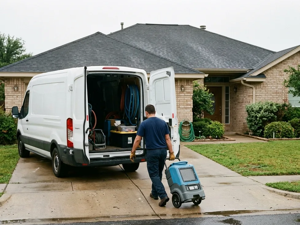 Pflugerville Water Damage Pros crew responding to a Pflugerville home